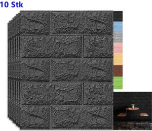 XDeer Wandpaneel 1 Set große 3D Fliesen Ziegel Wandaufkleber,Ziegel Schaumplatte, Wasserdicht,Wärmedämmung,Akustik,Kollisionsschutz