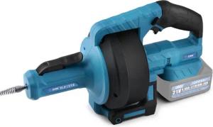 XERSEK Rohrreinigungsspirale 21V Akku Rohrreinigungsmaschine 7.6M, 610 U/min für 16-85mm Rohre, L: 760 cm, Drain Clean Rohrreinigungsgerät (ohne Akku)