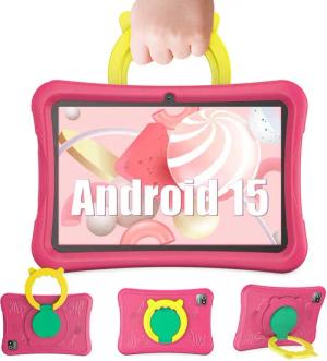 XGODY Android 15(8GB+64GB) Tablet mit Silikon-Lederhülle Tablet (10.1", 64 GB, Android 15, 10,1 Zoll Tablet 6000 mAh Penta-Core mit WiFi 6 Bluetooth 5.0 GMS)