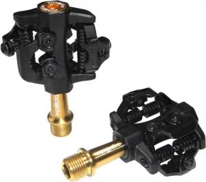 Xpedo Pedal Clipless CXR Pro TI sw/gold, 9/16", zweiseitig XPT, XMF10AT