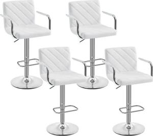 Yaheetech Barhocker 2/4-er Set (4 St), Höhenverstellbarer Barstuhl mit Armlehnen, Sitzhöhe 62,5 cm – 84,5 cm