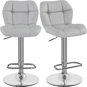 Yaheetech Barhocker 360° Drehbare Hocker mit Fußstütze (2 St), 1/2/4/6er-Set Barstühle Küchenstühle Bistrohocker höhenverstellbar