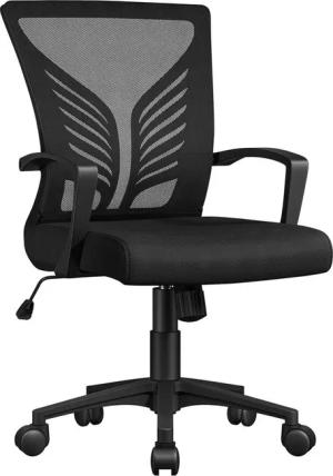 Yaheetech Bürostuhl Höhenverstellbarer Drehstuhl (1 St), Schreibtischstuhl mit Schaukelfunktion für Arbeitszimmer/Büro