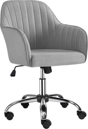 Yaheetech Drehstuhl Bürostuhl höhenverstellbar drehbar, Polsterstuhl ergonomischer Schreibtischstuhl mit Wippfunktion