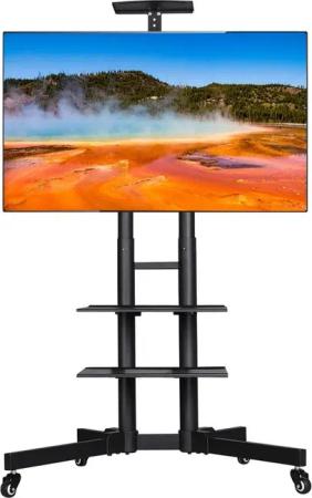 Yaheetech TV-Ständer, (bis 75,00 Zoll, TV Standfuß mit Halterung, mobil & schwenkbar)