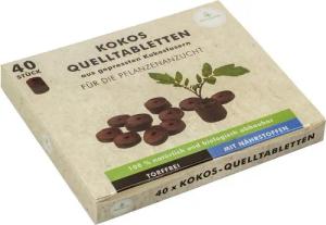 yayago Blumenerde Kokoserde Torffreie Quelltabletten Pflanzenanzucht Anzucht Tabs, mit NPK-Dünger, (40-St)