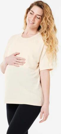 Yoga Schwangerschafts-T-Shirt Stillshirt - beige