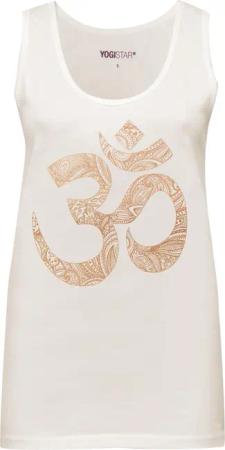 Yoga Tank Top Om Yoga Damen Weiß YOGISTAR