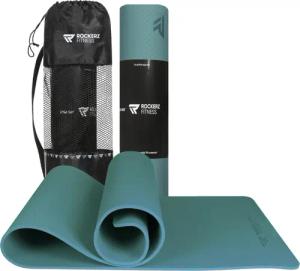 Yogamatte – Fitness- und Sportmatte – Rutschfest – TPE-Material – Farbe: Petrol