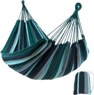 yourGEAR Hängematte Maui Smaragd Hängematte 200x120cm 240 kg Baumwolle Tuchhängematte