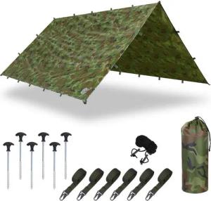 yourGEAR Sonnensegel yourGEAR Bushcraft Tarp 3x3 - Regendach Sonnensegel Unterstand 5000mm