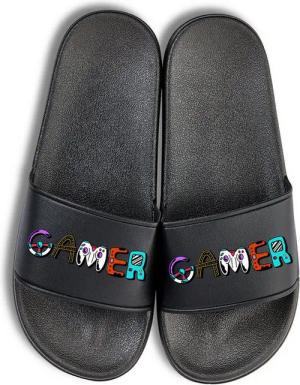 Youth Designz Gamer Unisex Badelatschen Flip Flops Badeschuh mit lustigen Spruch für Damen und Herren