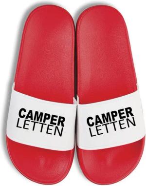 Youth Designz Herren Damen Badelatschen "Camper Letten" Print lustig Geschenk Unisex Badeschuh mit witzigen und stylischen Aufdruck für Männer und Frauen