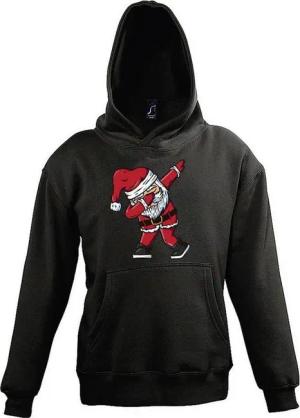 Youth Designz Kapuzenpullover Dabbing Santa Kinder Unisex Hoodie Pullover mit trendigem Frontprint