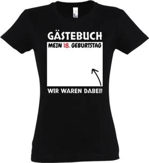 Youth Designz Print-Shirt Gästebuch 18. Geburtstag Damen T-Shirt mit Lustigen Print Geschenk mit coolen Logo für Frauen