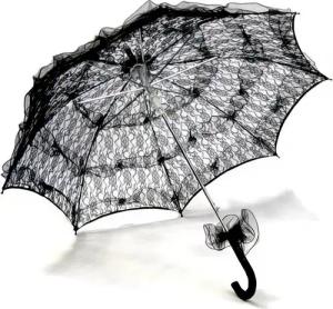 Yudu Hängedekoration Sonnenschirm Dekoschirm Kostüm durchsichtig mit Spitze