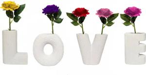 Yudu Tischvase 4-teiliges Vasen-Set – LOVE Buchstaben-Vasen HY2276Y