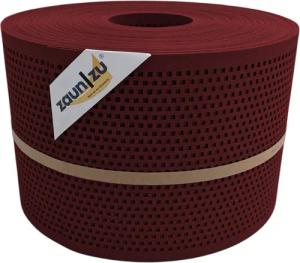 zaun zu® Sichtschutz Gelocht Quadrat Muster für Doppelstabmatten Bordeauxrot 50m