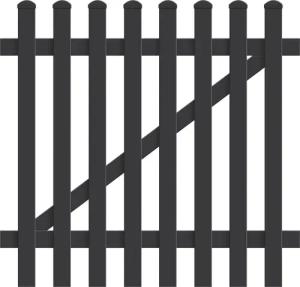 Zauntür gerade 125,8cm x 180cm   anthrazit