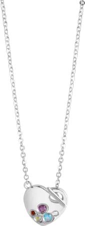 Zeeme Gemstones Collier 925 Sterling Silber rhodiniert Edelstein Echtstein