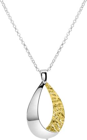 Zeeme Silber Anhänger mit Kette 925/- Sterling Silber bicolor