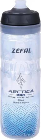 Zefal Trinkflasche Arctica Pro 75 750m, silber/blau, Höhe 259mm