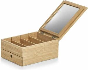 Zeller Hängeaufbewahrung Zeller-Present Schmuckschatulle Bamboo 19 x 11 x 25 cm Bambus Braun (Schmuckschatulle)