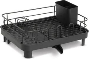 Zeller Present Trockenständer Geschirrabtropfständer, Kunststoff/Metall, schwarz, Trockenständer, integriertes Ablaufsieb