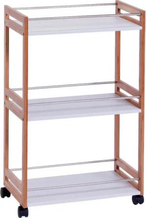 Zeller Rollwagen weiß Bambus