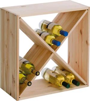 Zeller Weinregal natur Bambus B/H/L: ca. 25x52x52 cm