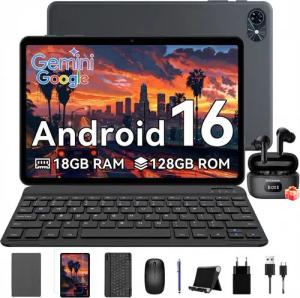 Zenva T80 (18+128) Android 16 (OTA-Update) incl. Zubehör Komplettset Tablet (10.5", 128 GB, 5G wifi, Android 16, Gemini AI, PC-Modus)