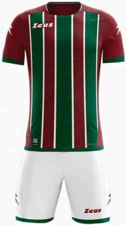 Zeus Icon Teamwear Set Trikot mit Shorts dunkelrot weiß