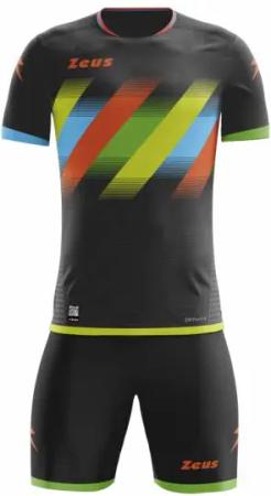 Zeus Icon Teamwear Set Trikot mit Shorts schwarz neon orange