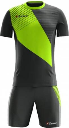 Zeus Kit Alex Herren Trikot-Set mit Shorts grau neongelb