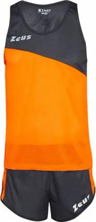 Zeus Kit Robert Herren Leichtathletik Singlet Set Trikot mit Shorts orange