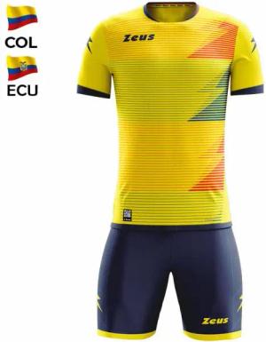 Zeus Mundial Teamwear Set Trikot mit Shorts gelb royal rot