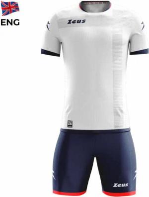 Zeus Mundial Teamwear Set Trikot mit Shorts weiß navy