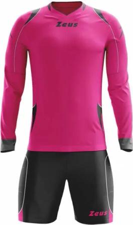 Zeus Paros Torwart Set Langarm Trikot mit Shorts Fucsia Schwarz