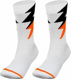 Zeus Thunder lange Spezial Trainingssocken weiß orange