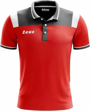 Zeus Vesuvio Herren Polo-Shirt rot grau