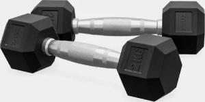 ZEUZ Hexa Hanteln Set 2 x 2 KG – Dumbbell Set – Hexagon Gewichte