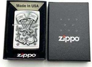 Zippo Feuerzeug Geschenkset KFZ Engine Parts Auto Tuner Handwerk (1-St), wahlweise im Set inkl. Geschenkbox, 125ml. Benzin und 6 Feuersteine