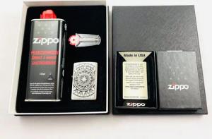 Zippo Feuerzeug Kompass Emblem Geschenkset Sturmfeuerzeug