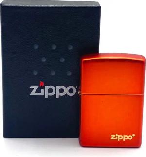 Zippo Feuerzeug Zippo Metallic Rot mit Logo Geschenkset Sturmfeuerzeug