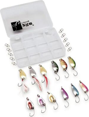 Zite Kunstköder Forellen-Blinker Set 13 tlg. Trout Spoon Box auch für Barsch/Saiblinge