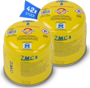 ZMC Gaskartusche Butan Gas Kartusche 190g Anstechkartusche Propangas Gaskartusche, Zubehör für Butangas Campingkocher/Bunsenbrenner/Campinggas Typ: C200, EN417, 42 St., Gaskartuschen Stechkartusche Gaskartuschen Butangas