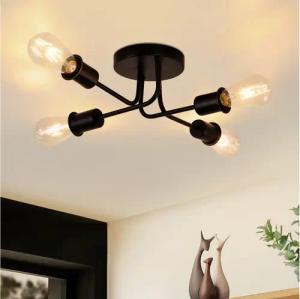 ZMH Deckenleuchte Deckenlampe Vintage Wohnzimmer E27, LED wechselbar, Warmweiß