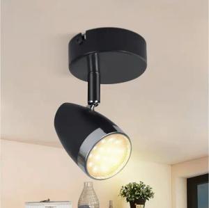 ZMH Deckenstrahler 1/2/3/4 Flammig 4/6/12/16W Deckenlampe schwenkbar 350° Wohnzimmer, Augenschutz, Einfache Installtion, LED fest integriert, Warmweiß, Schwarz 3000K schwenkbar 350° Deckenspot Flur Schlafzimmer