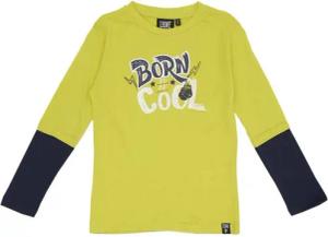 Zweifarbiges Langarm-T-Shirt für Jungen mit Basic-Print