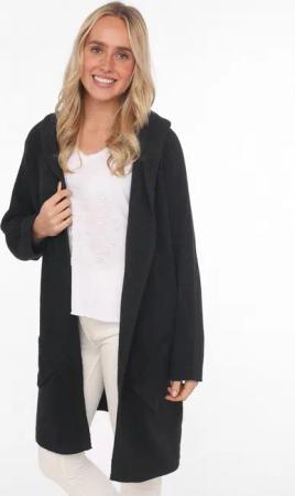 Zwillingsherz Strickjacke "Annabell" One Size, Kapuze, Taschen, ohne Verschluss, Midi-länge, Langarm